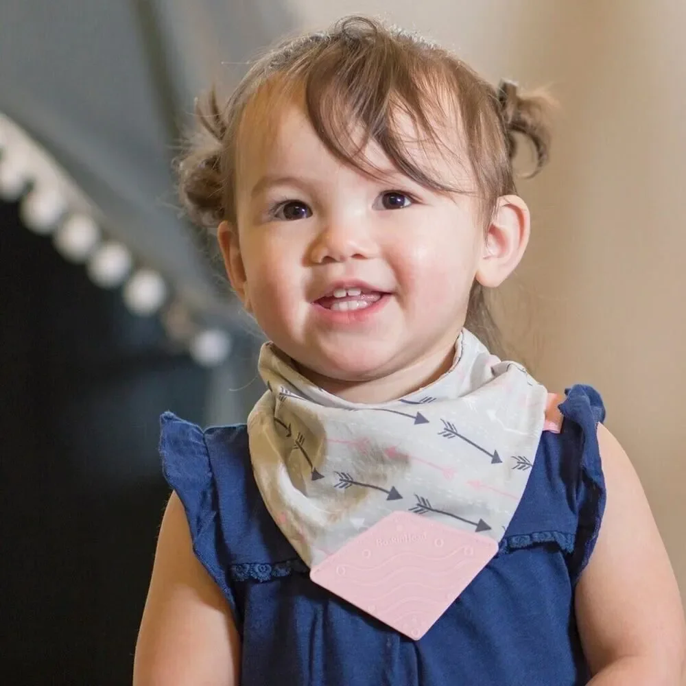 BooginHead Teether Bib with Attached Silicone Teething Tip NEW Boho Baby Girl